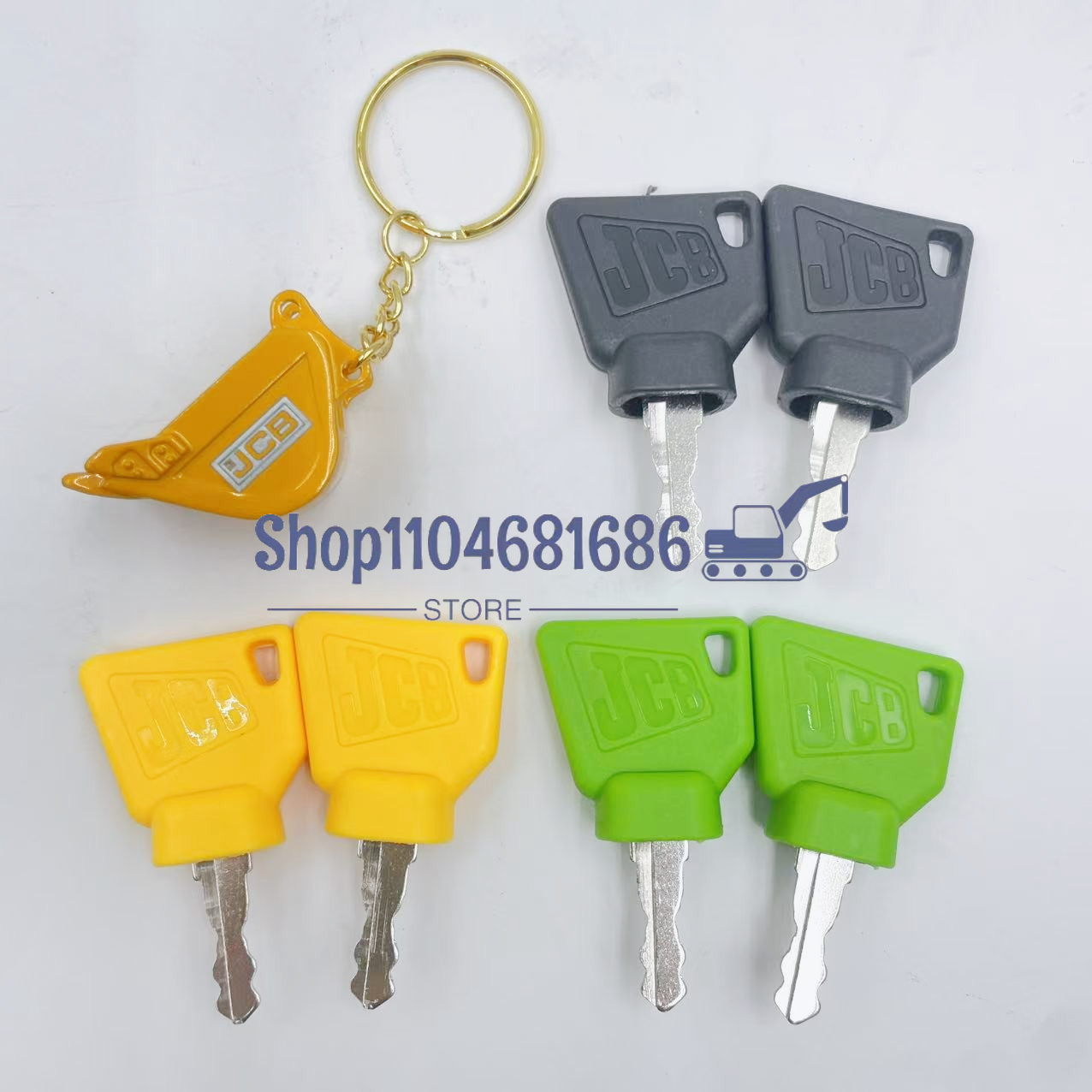 Heavy Equipment Keys - 2Pcs Black JCB 3CX Parts Digger