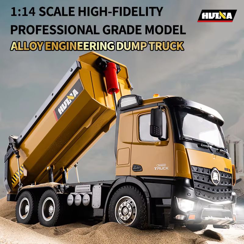 Dump Truck Toy - HUINA 1573 Alloy Remote Control Dump