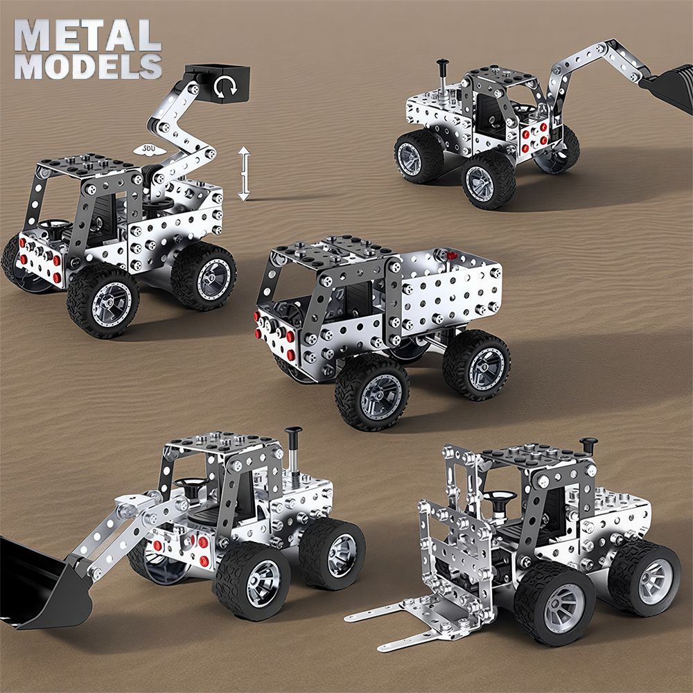 Dump Truck Toy - 3D Metal Assembly Engineering Vehicle Toy