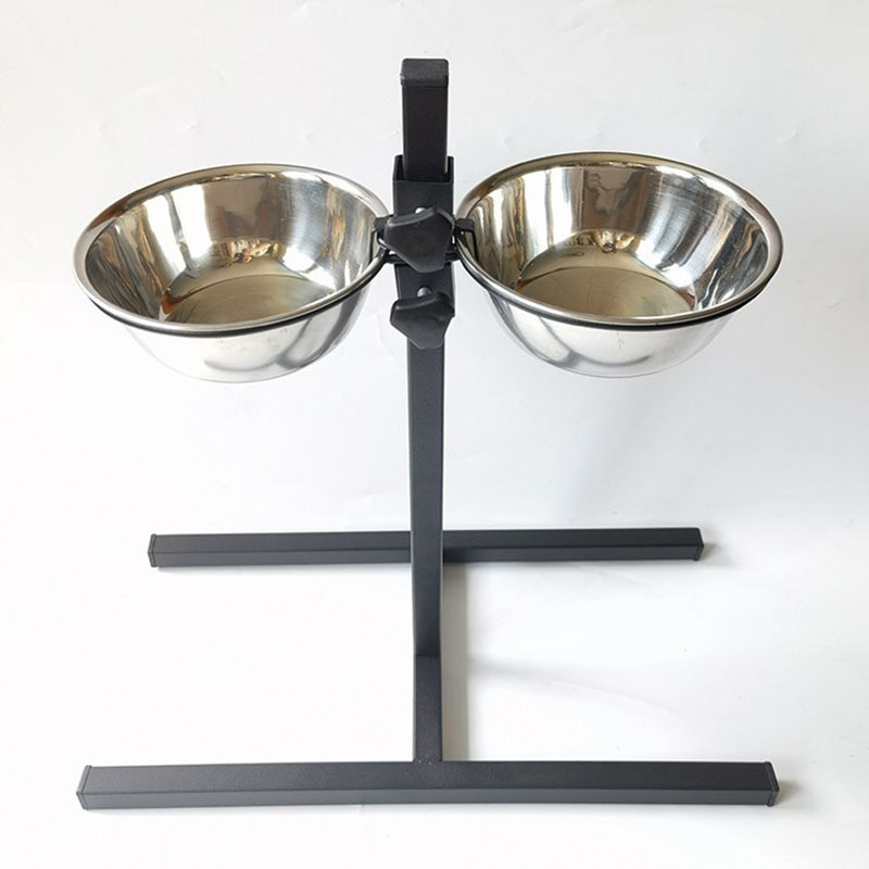 Heavy Equipment Cat - Floor Type Stainless Steel Pet Bowl