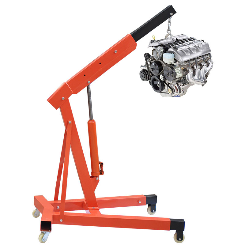 Heavy Equipment Workshop - 3 Ton Foldable Hydraulic Engine Crane