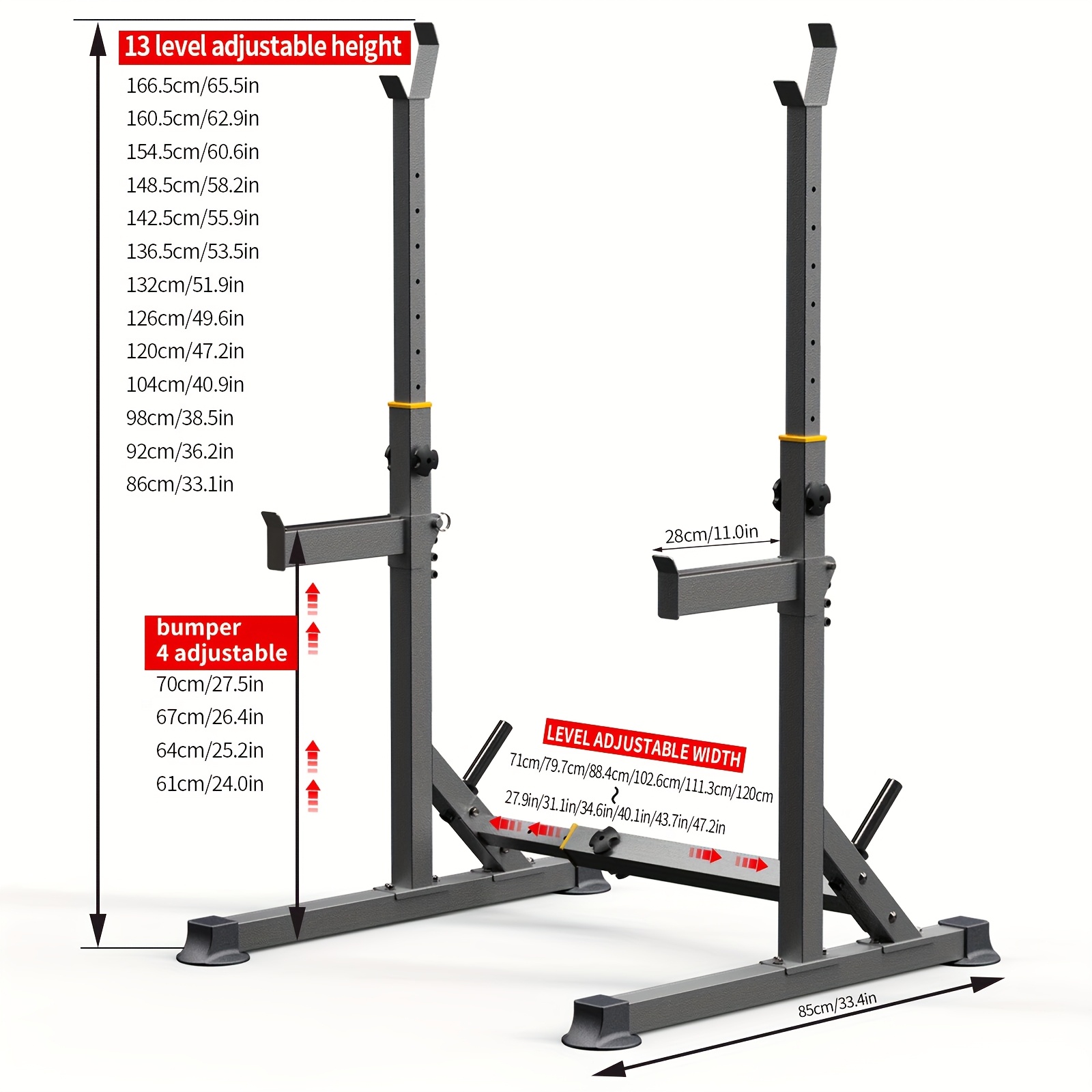 Heavy Equipment In - 1 Squat Stand With Barbell Weight