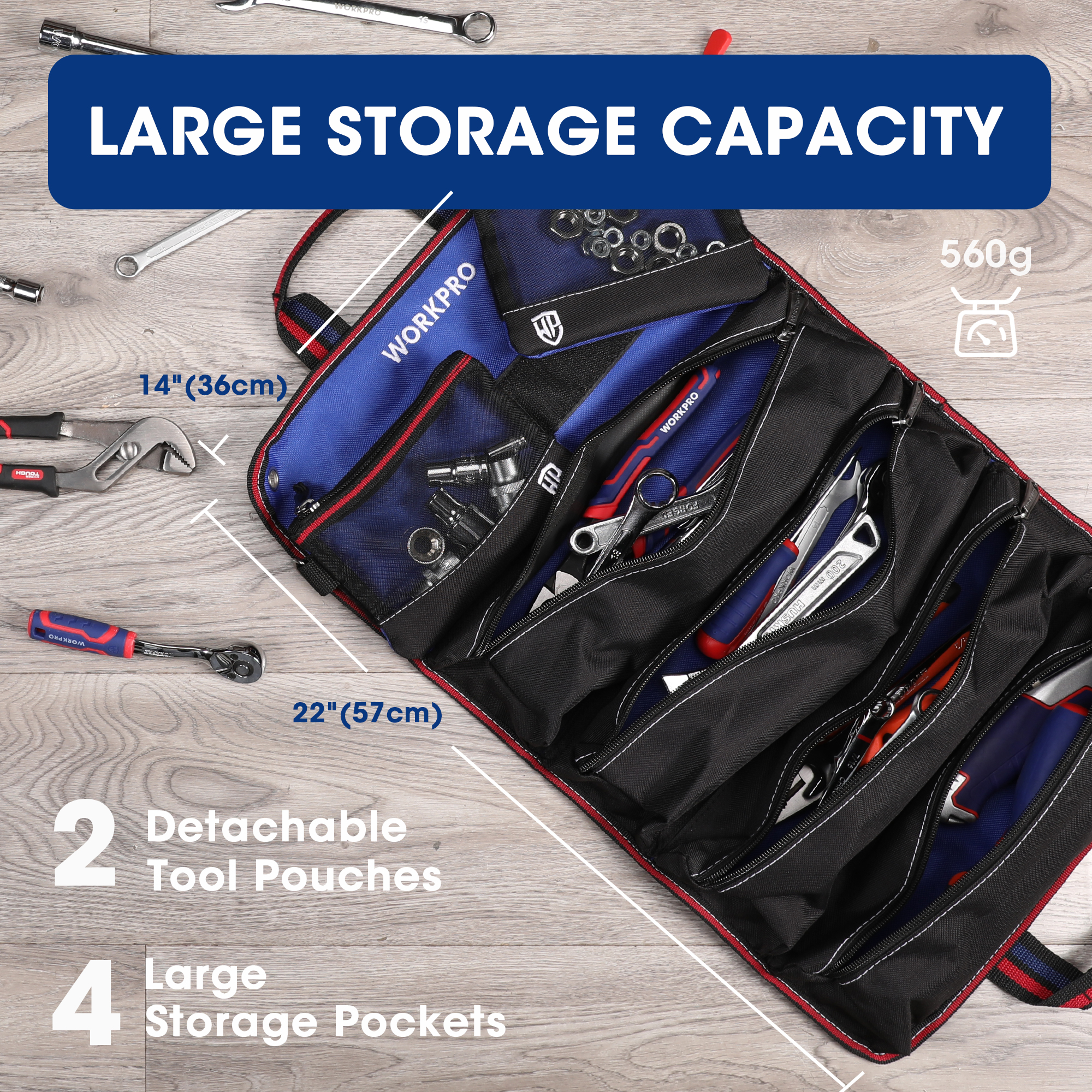 WORKPRO Roll Up Tool Bag with  - Heavy Equipment Storage 리뷰 및 가격