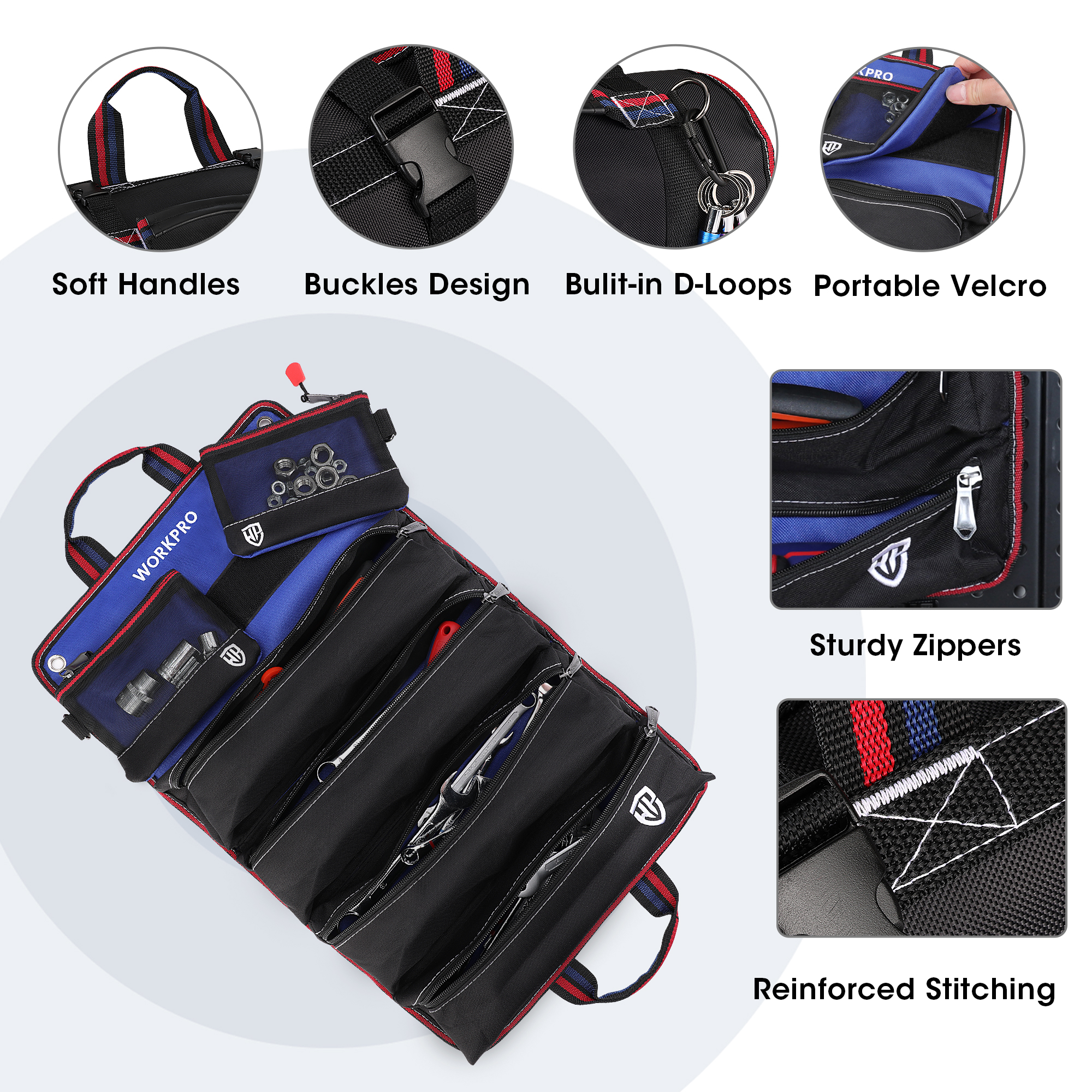 WORKPRO Roll Up Tool Bag with  - Heavy Equipment Storage 리뷰 및 가격