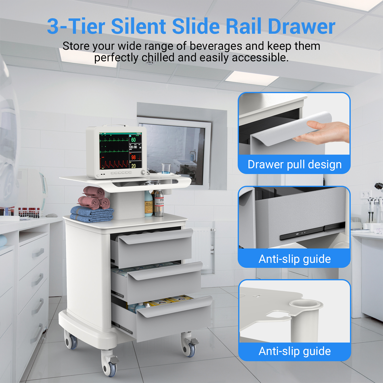 Medical Mobile Trolley Cart Ro - Heavy Equipment Storage 리뷰 및 가격