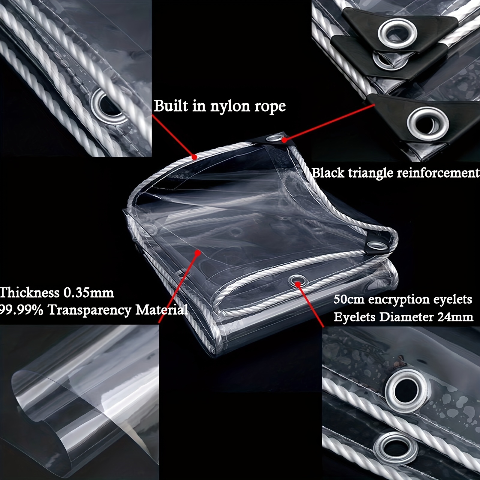 Heavy-Duty Transparent Tarp, W - Heavy Equipment Unit 리뷰 및 가격
