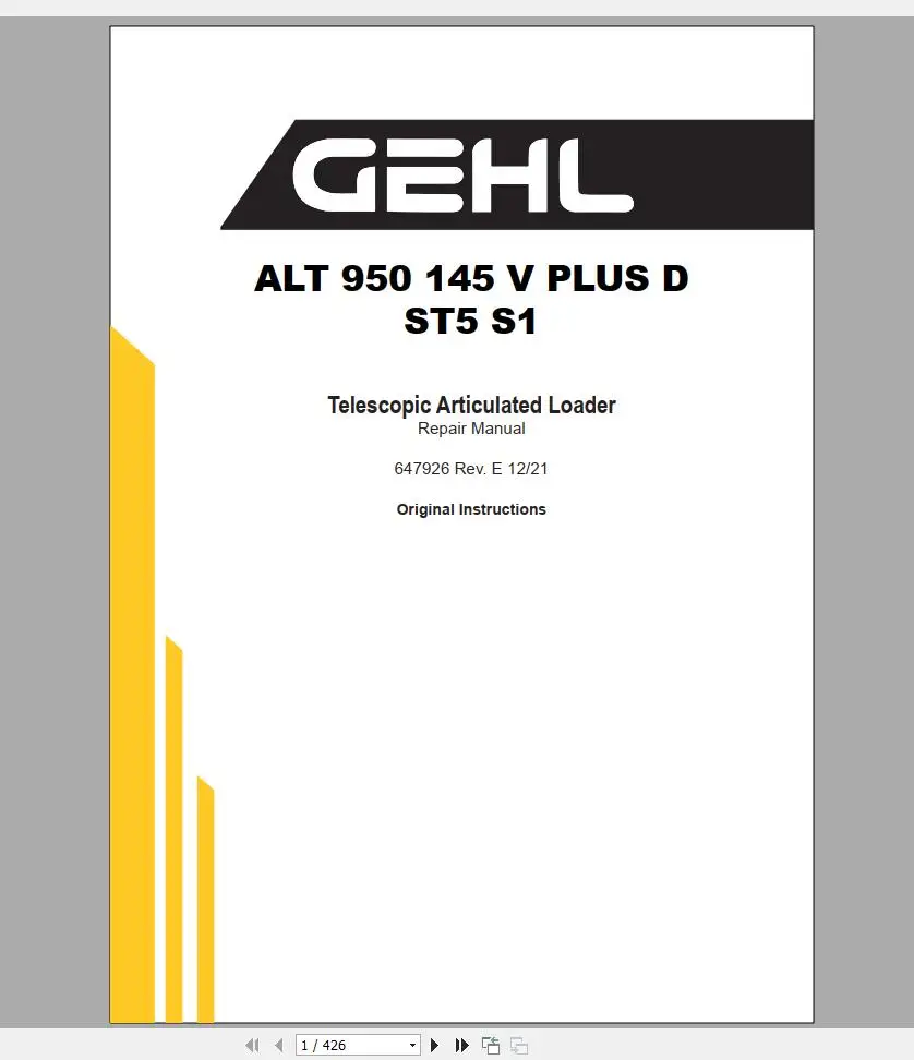 SpecDiag GEHL Machinery Heavy  - Heavy Equipment Electrical Pdf 리뷰 및 가격