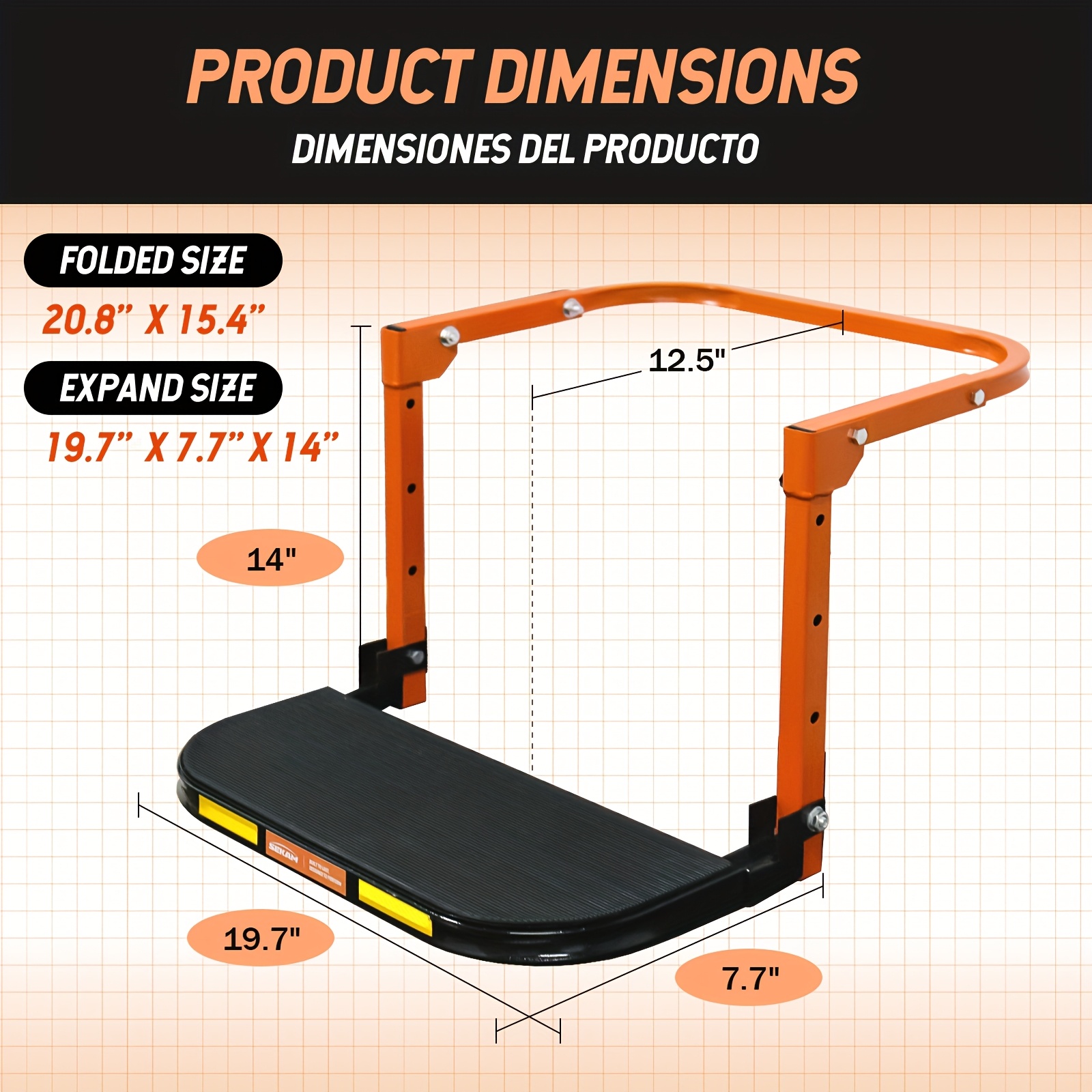 Collapsible Orange Wheel Chock - Heavy Equipment Unit 리뷰 및 가격