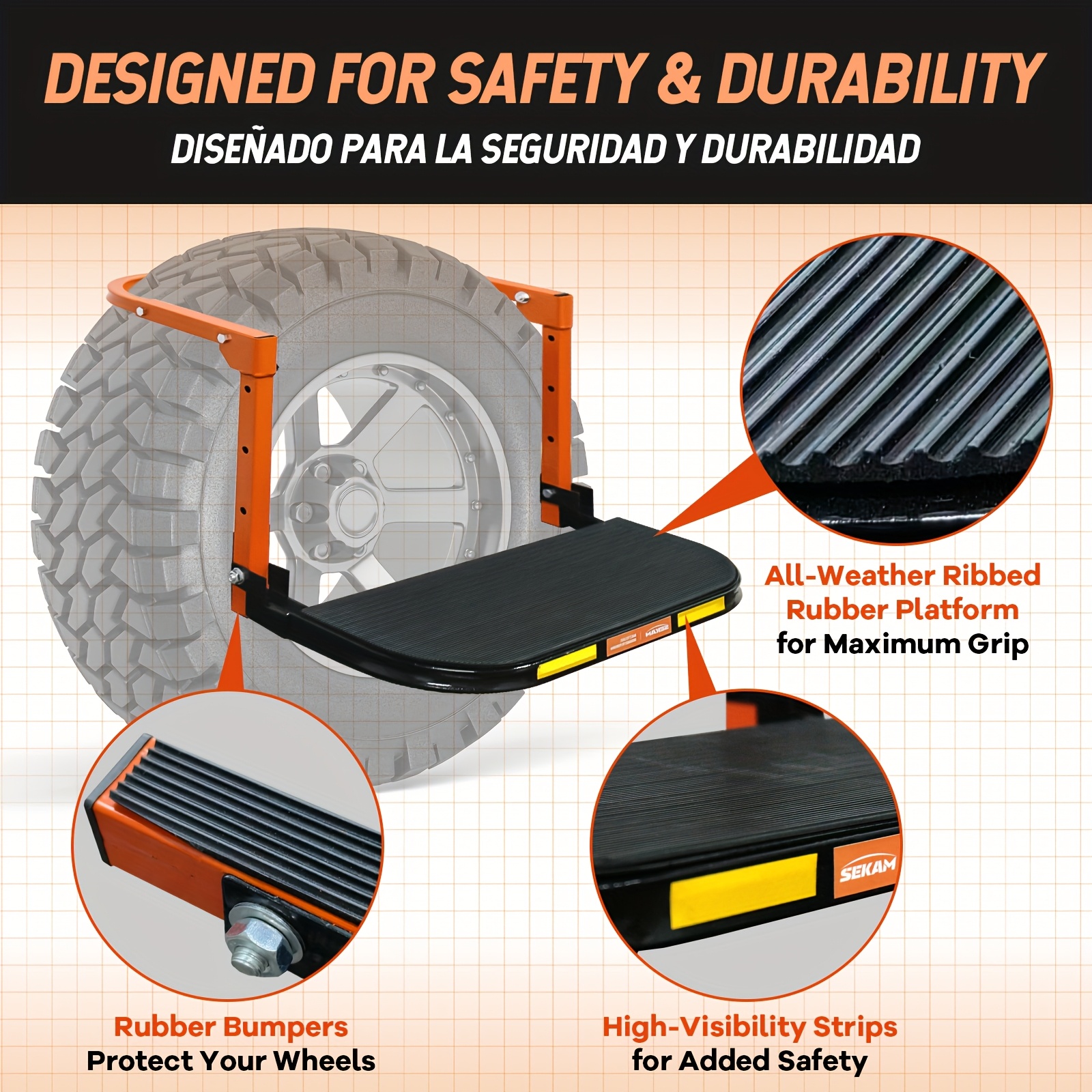 Collapsible Orange Wheel Chock - Heavy Equipment Unit 리뷰 및 가격