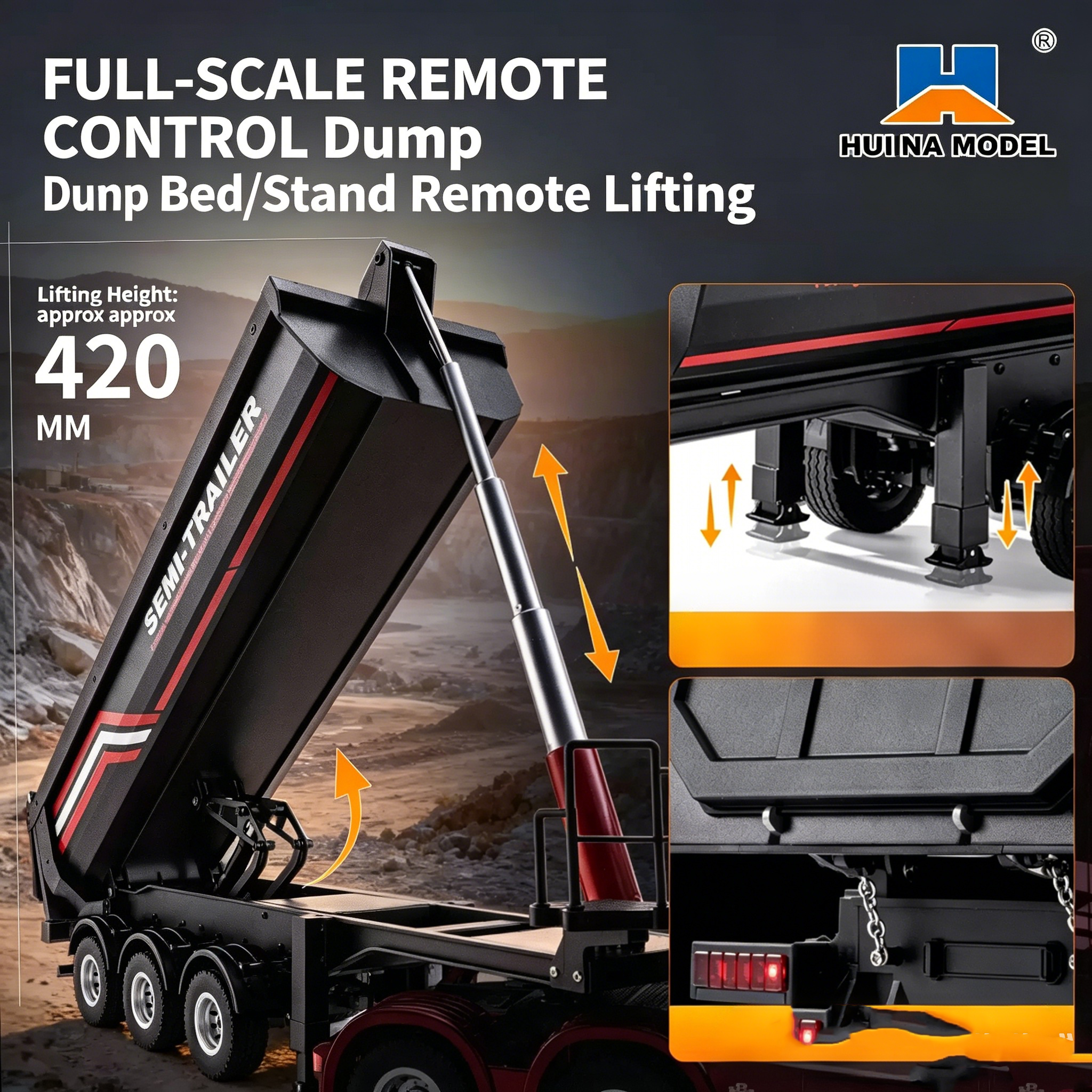 HUINA 1509 1/18 19CH Semi-trai - Dump Truck Toy 리뷰 및 가격