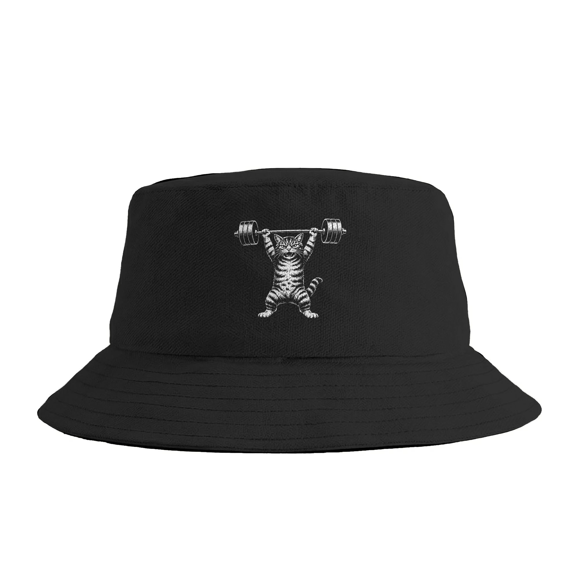 Weight Lifting Cat Bucket Hat  - Heavy Equipment Cat 리뷰 및 가격