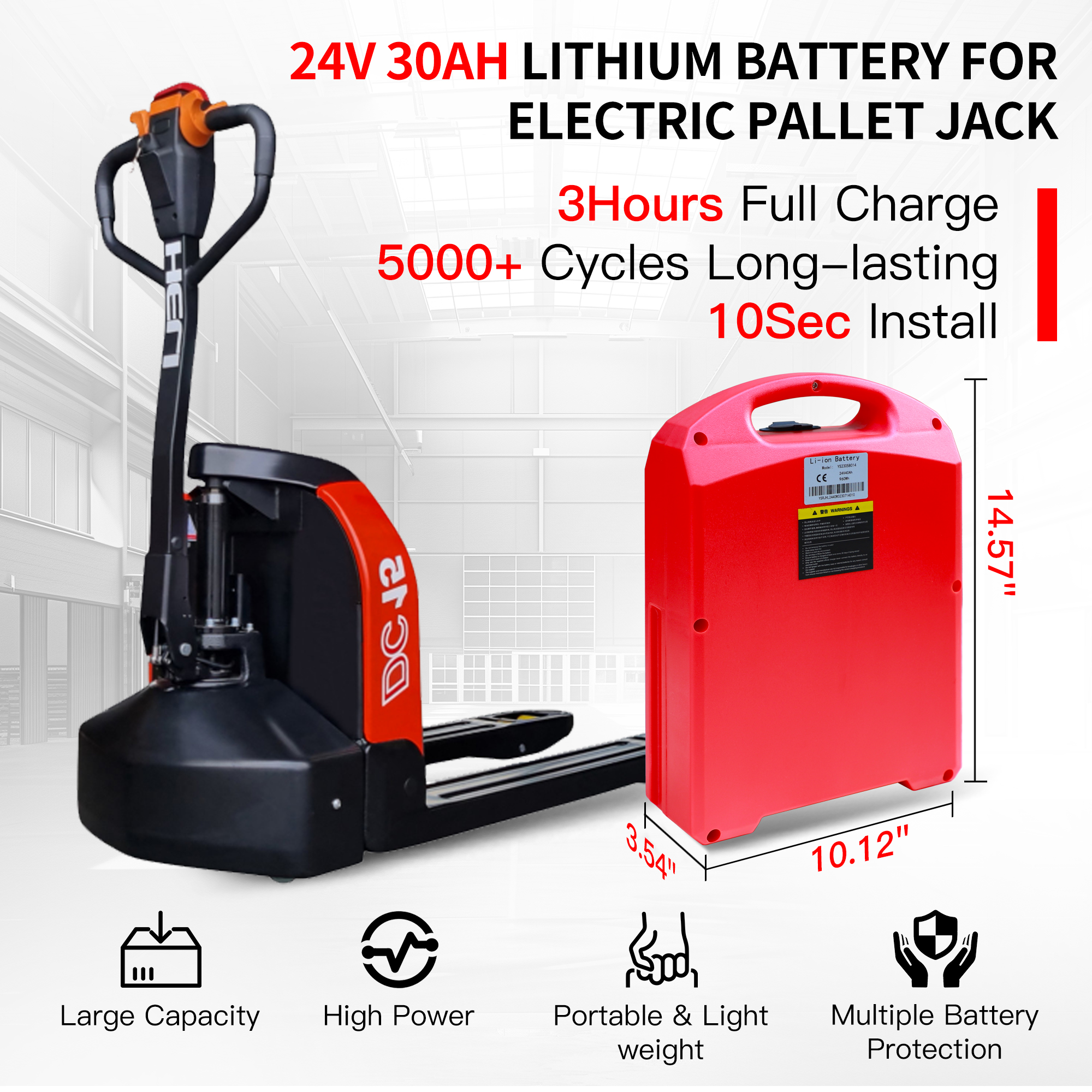24V 30A LiFePO4 Lithium Batter - Electric Pallet Jack 리뷰 및 가격
